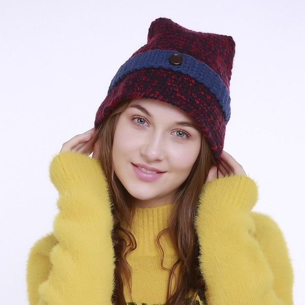 Hand-Woven Wool Color Hat Pointy Witch Hat. Opens flyout.