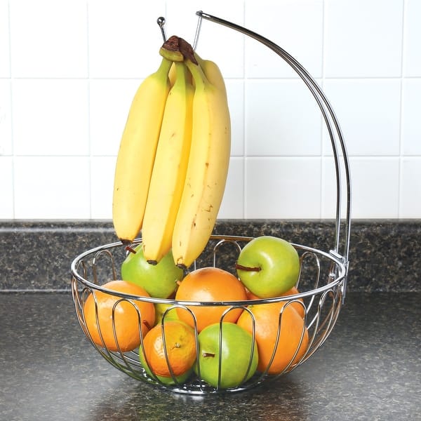 Shop Home District Wire Fruit Basket With Banana Hanger Chrome