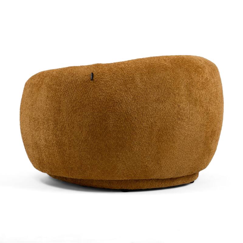 Divani Casa Andrew Modern Orange Fabric Accent Chair