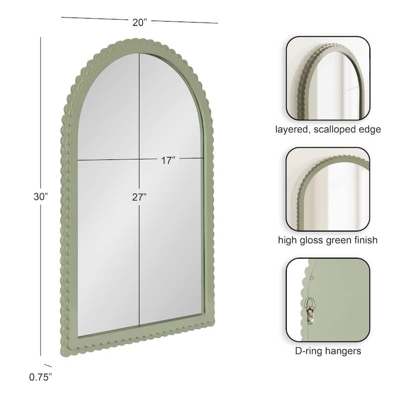 Kate and Laurel Scallia Wooden Arch Mirror