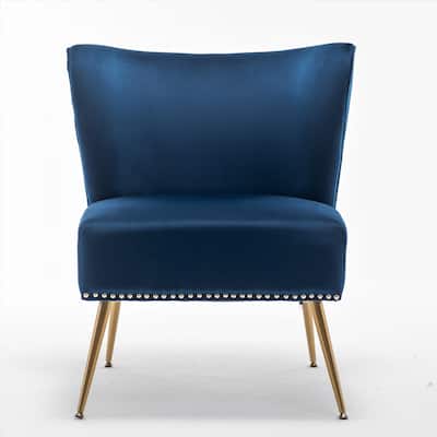 Corisha 25"W Velvet Armless Accent Chair