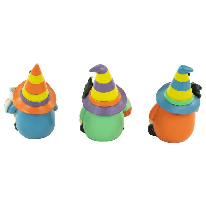 Set of 3 Halloween Gnomes Decoration 6"