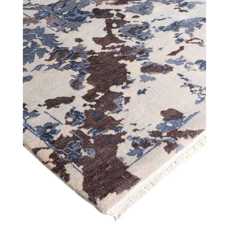Ikat One-of-a-Kind Hand-Knotted Area Rug, Gray - 8' 3" x 10' 3"