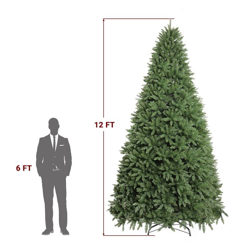 12ft Automatic Tree Structure PVC Material 7794 Tips Christmas Tree - N/A