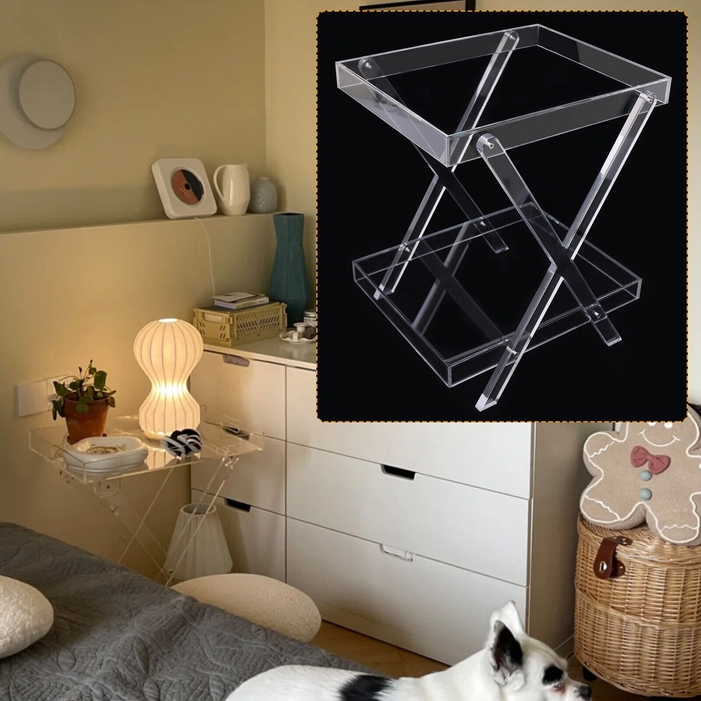 Clear shop tray table