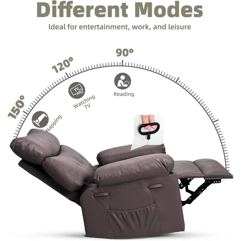 Oversized Manual Rocking Recliner Sofa Chair for Living Room Bedroom Relaxation