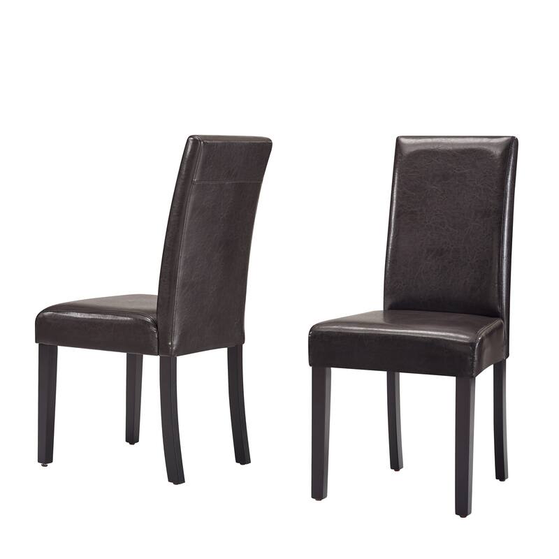 Monsoon Villa Faux Leather Parson Dining Chairs (Set of 2)