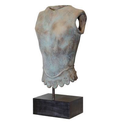 Harp & Finial Brutus Bust - Concrete Finish on Resin with Iron Base
