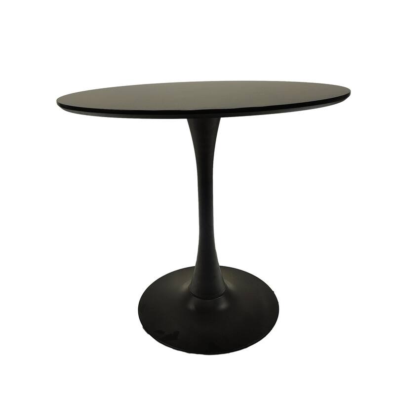 Black Round Tulip Table Dining Table Mid-Century Design