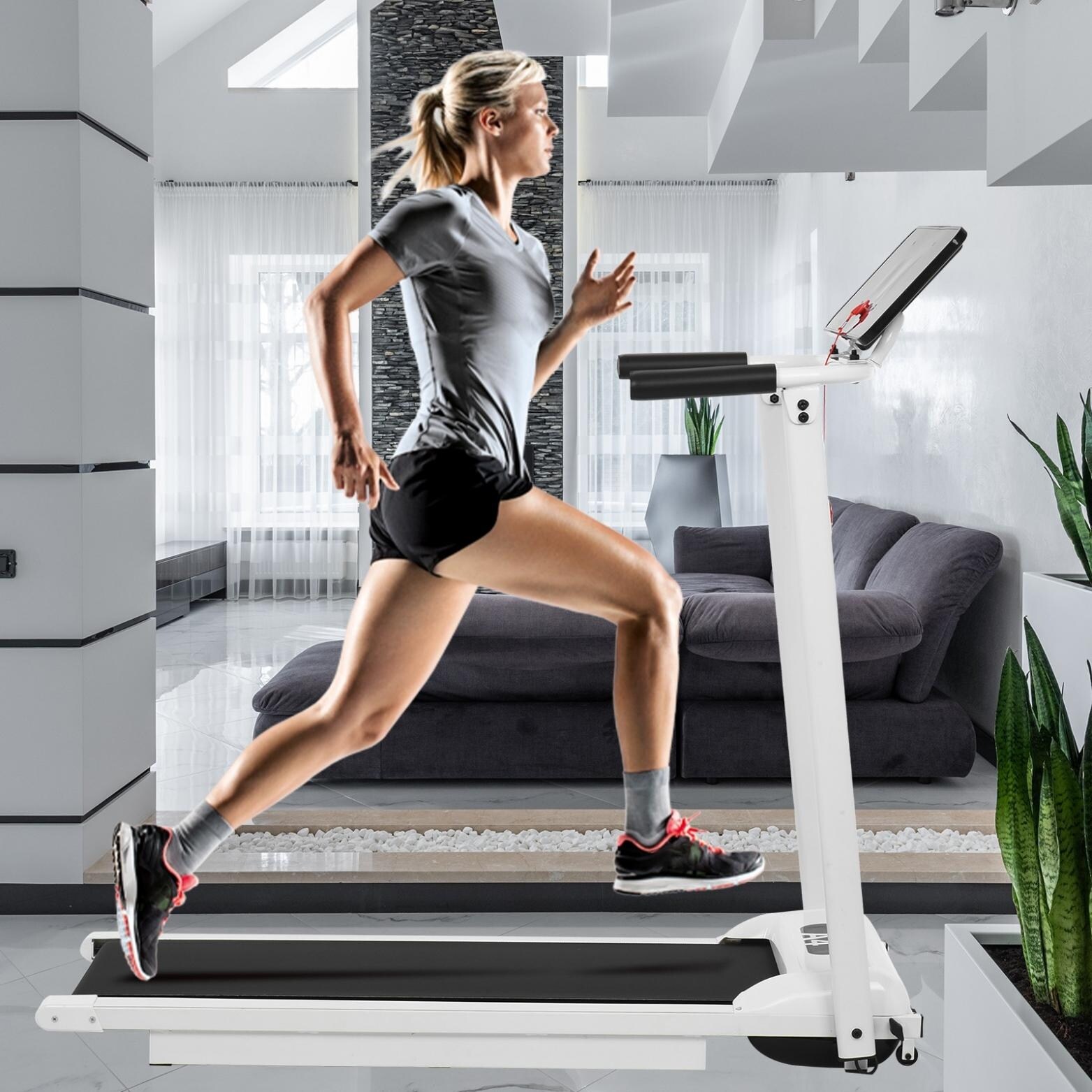 New Folding Electric Treadmill Motorised Portable Running Machine Fitness Lot Bed Bath Beyond 35711229