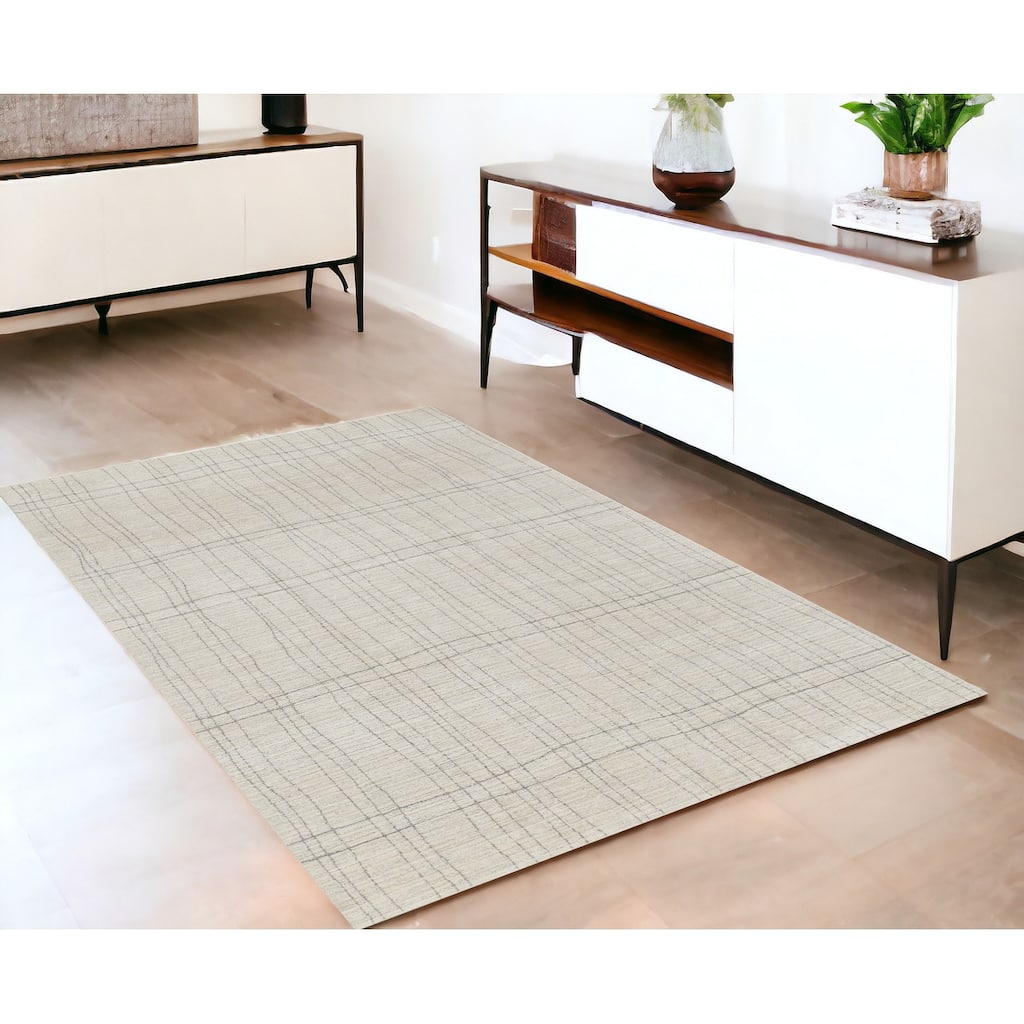 Power Loomed Abstract Modern Area Rug