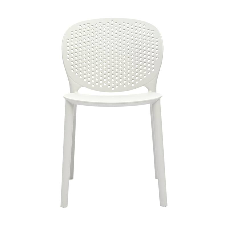 HomeRoots Set Of Four White Heavy Duty Plastic Juvenile Chairs - 14.00 in. x 23.00 in. x 16.00 in.