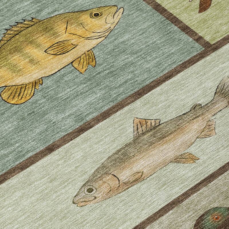 Machine Washable Indoor/ Outdoor Cabin Lodge Chantille Rug