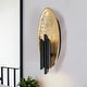 preview thumbnail 14 of 14, Modern LED 6-Light Wall Sconce Black and Antique Gold Bathroom Vanity Light - W 6.7" x H 16.1"