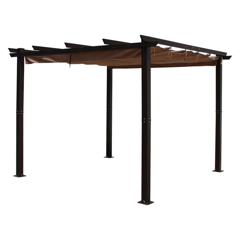 St. Kitts Aluminum Framed 3-meter Pergola - Khaki