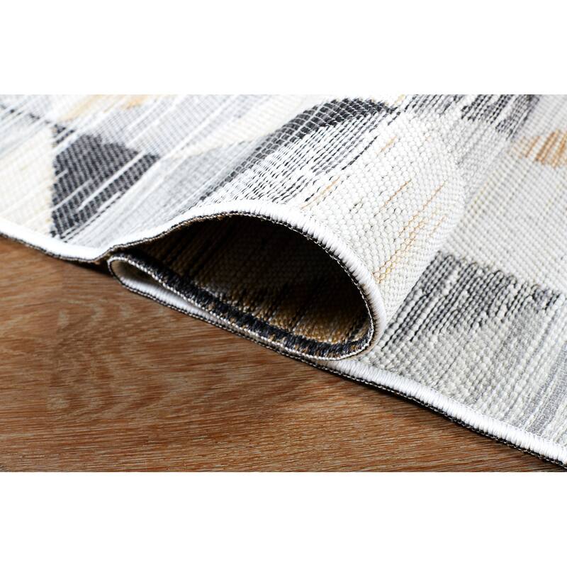 Terra by Obeetee Plaza Tiles Neutral Rug