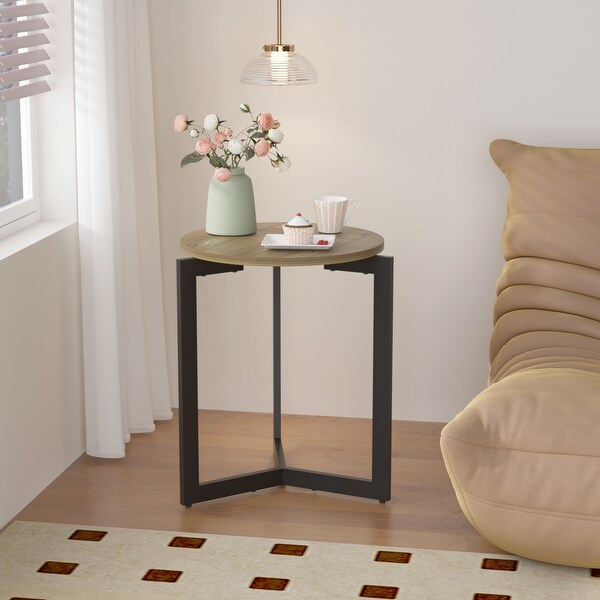 19.68''H Round Side Table, Round Accent End Table with