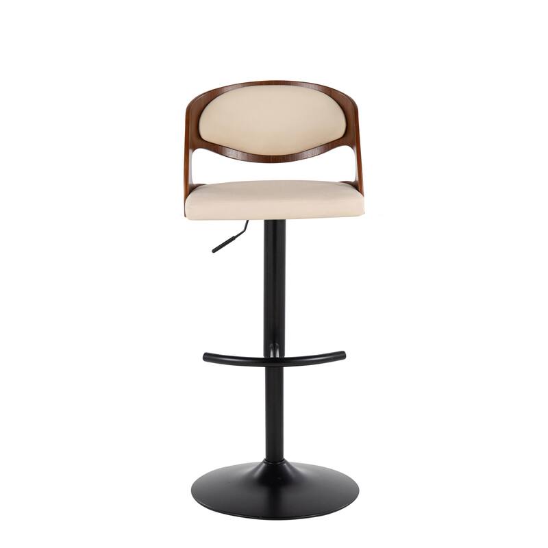 Carson Carrington Visby Adjustable Bar Stool with Rounded T Footrest (Set of 2)
