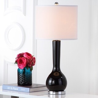 Safavieh Mae Long Neck Ceramic Black Table Lamps