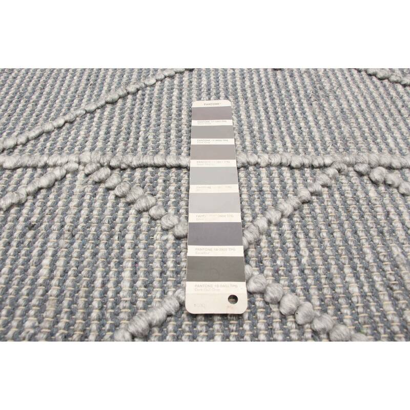 ECARPETGALLERY Braid weave Sienna Grey Wool Rug - 5'0 x 7'11