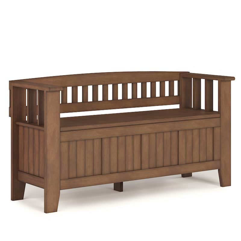 WYNDENHALL Normandy Solid Wood 48-inch Entryway Storage Bench