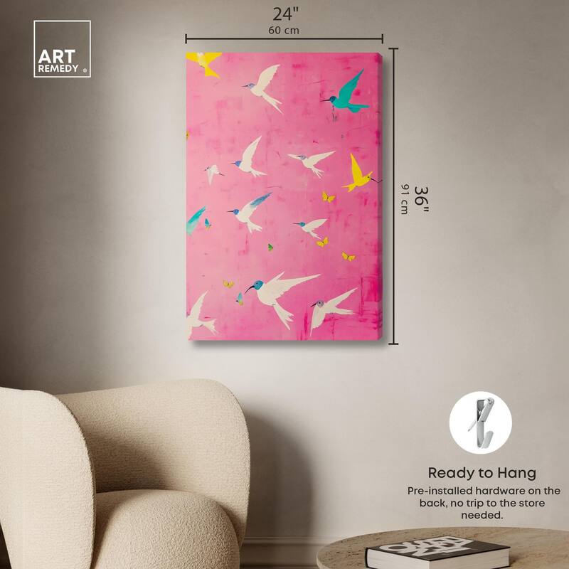 Soaring Sorbet Canvas by Art Remedy, Gallery Wrapped