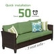preview thumbnail 30 of 80, Ovios 5-piece Outdoor High-back Wicker Sectional Set
