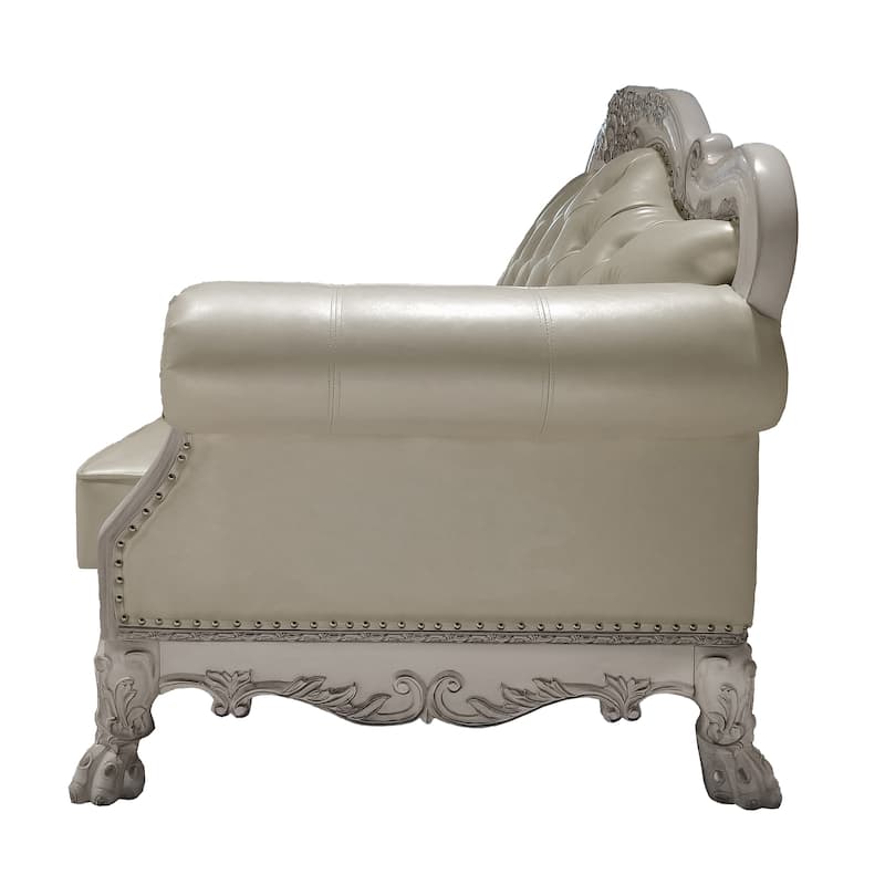 Adison Pear White and Bone White Loveseat with 3-Pillow