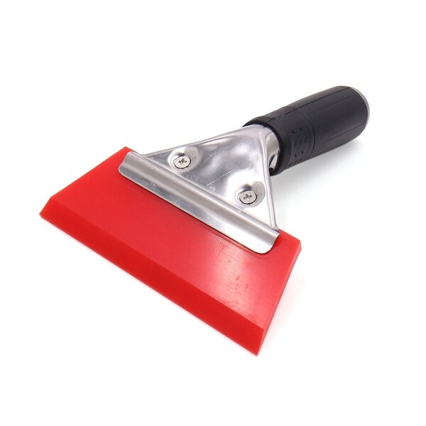 Black Handle Red Rubber Car Ice Scraper Window Snow Removal Clean Tool