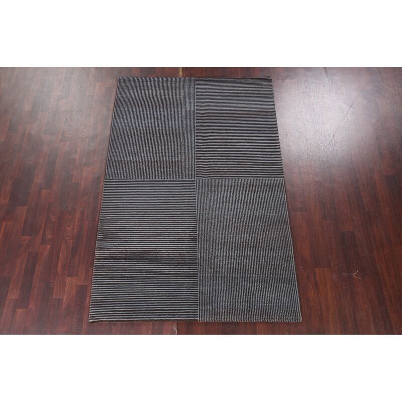 Vegetable Dye Contemporary Nepalese Oriental Area Rug Wool Handmade - 5'3" x 7'11"