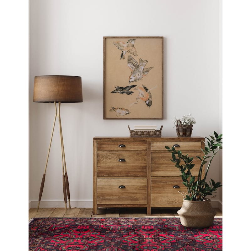 ECARPETGALLERY Hand-knotted Teimani Dark Navy, Red Wool Rug - 3'3 x 6'8