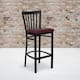 Option Burgundy Vinyl Seat/ Black Metal Frame