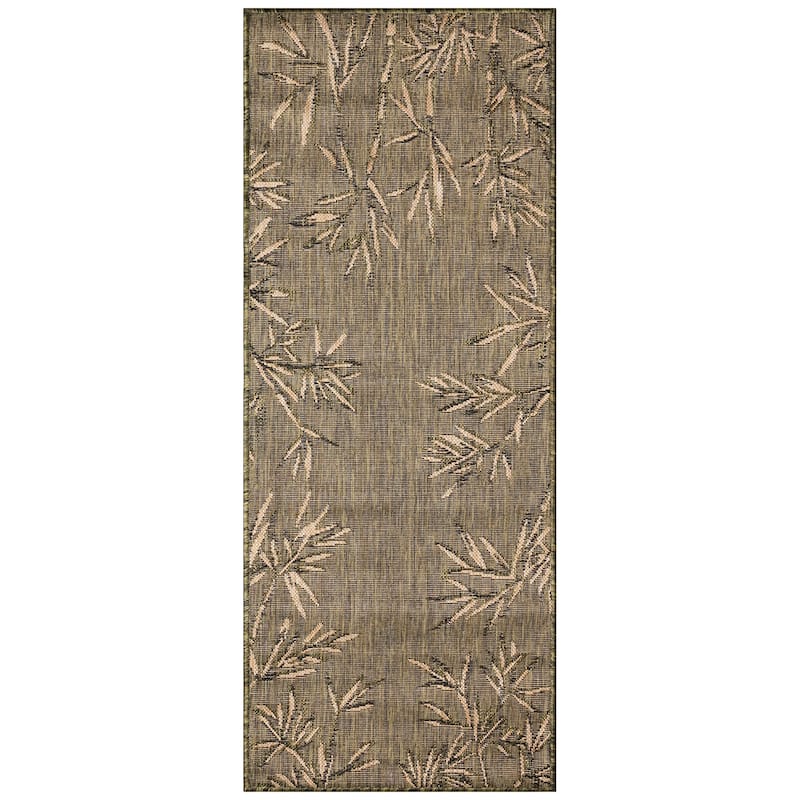Liora Manne Carmel Bamboo Border Indoor/Outdoor Rug - 1'11" x 4'11"