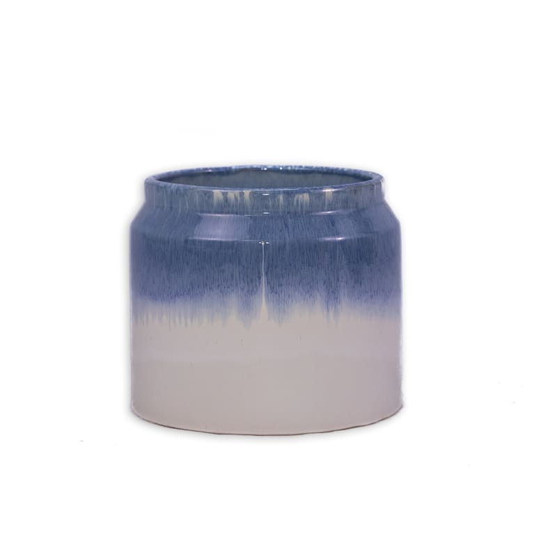 Glossy Ceramic Planters All-Weather Resistant with Drainage (Set of 2)