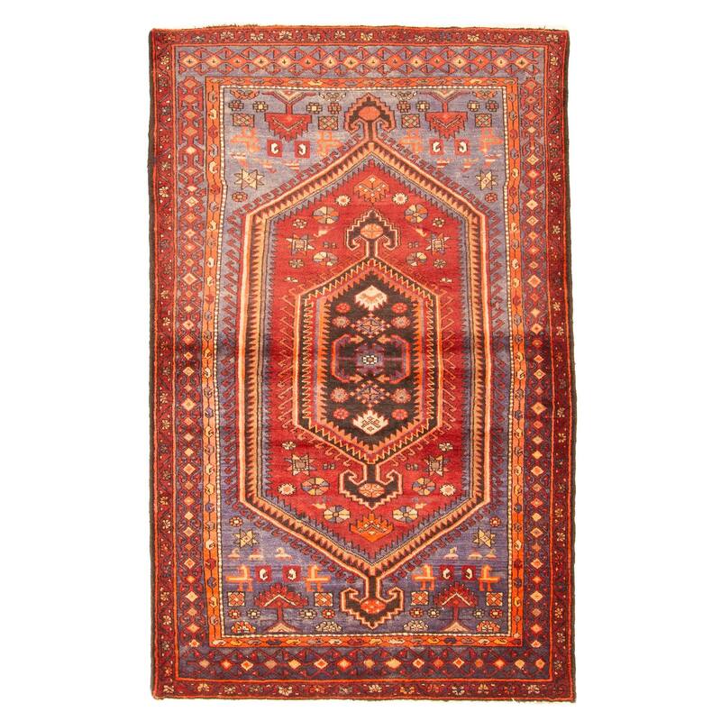 ECARPETGALLERY Hand-knotted Andelz Red Wool Rug - 4'7 x 7'5