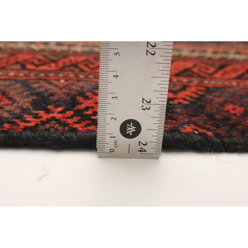 ECARPETGALLERY Hand-knotted Baluch Dark Navy Wool Rug - 3'6 x 7'6