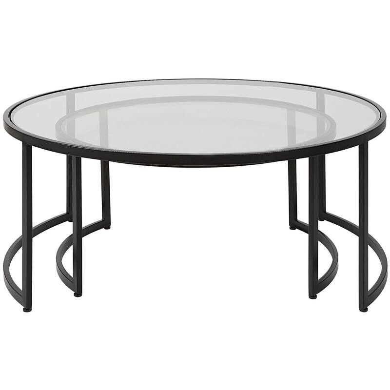 Uttermost 25190 Rhea 42" Diameter Iron and Tempered Glass Nesting