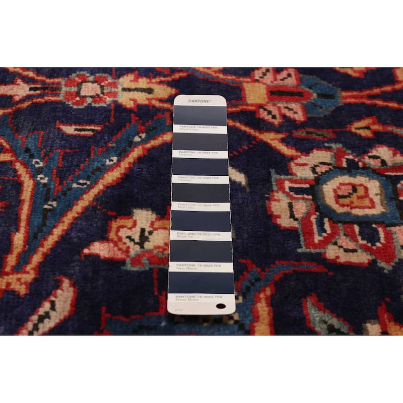 ECARPETGALLERY Hand-knotted Kayseri Vintage Navy Wool Rug - 3'7 x 10'1