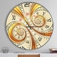 preview thumbnail 1 of 8, Designart 'Silver metal flower fractal' Oversized Contemporary Wall CLock