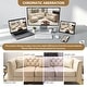 preview thumbnail 11 of 36, GDFStudio - Multi-Size Faux Leather 6-Seat Chesterfield Modular Sofa Set with Metal Trim & 6 Pillows
