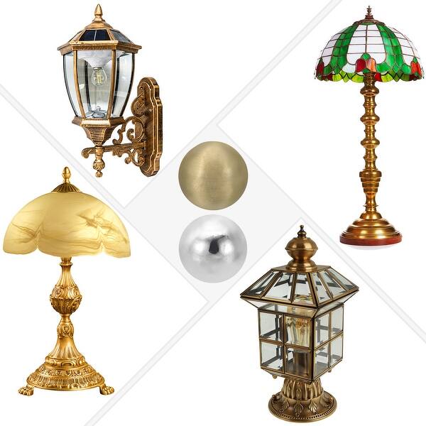 PATIKIL 2-Pack 1/4-27 Lamp Finial Cap Knob – Clear Crystal Square Top With Silver Tone Base For Lampshades, Chandeliers & Floor Lamps