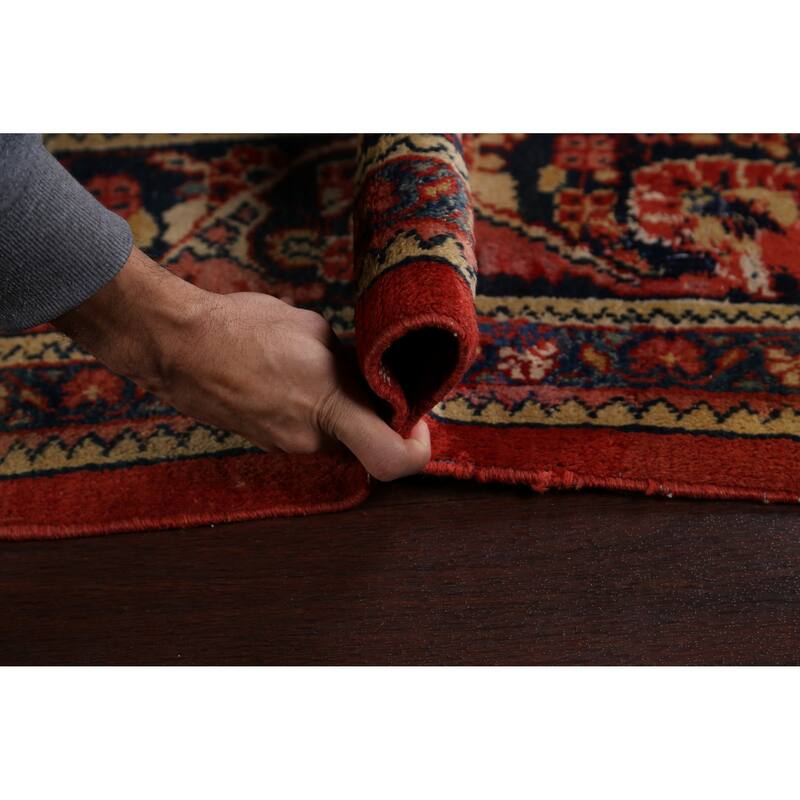 Antique Floral Traditional Mahal Persian Area Rug Handmade Wool Carpet - 7'10" x 11'1"
