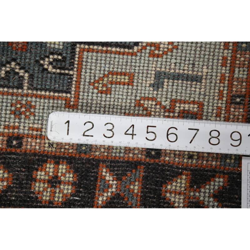 Khotan Indian Accent Rug Hand-Knotted Wool Carpet - 2'11"x 5'1"