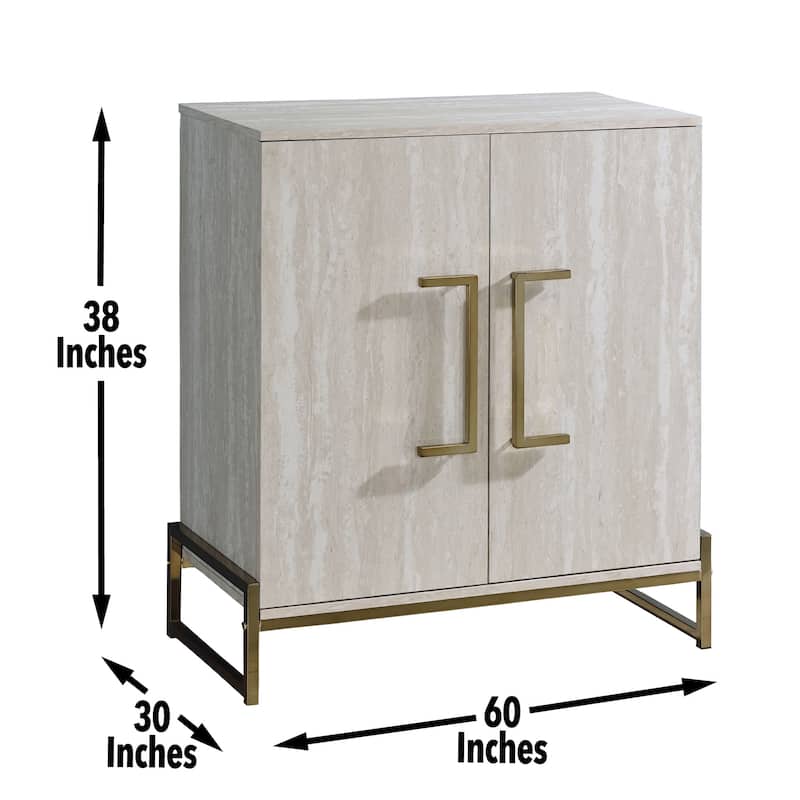 Steve Silver Lanett Wine Cabinet, White