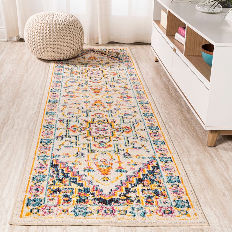 JONATHAN Y Audrey Geometric Medallion Area Rug
