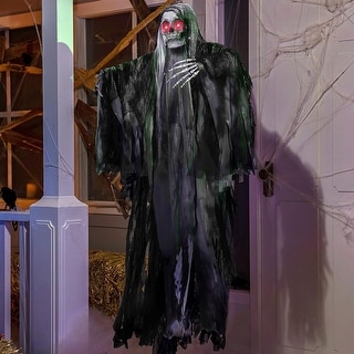Halloween Hanging Grim Reaper Decorations with Glowing Eyes and Creepy ...
