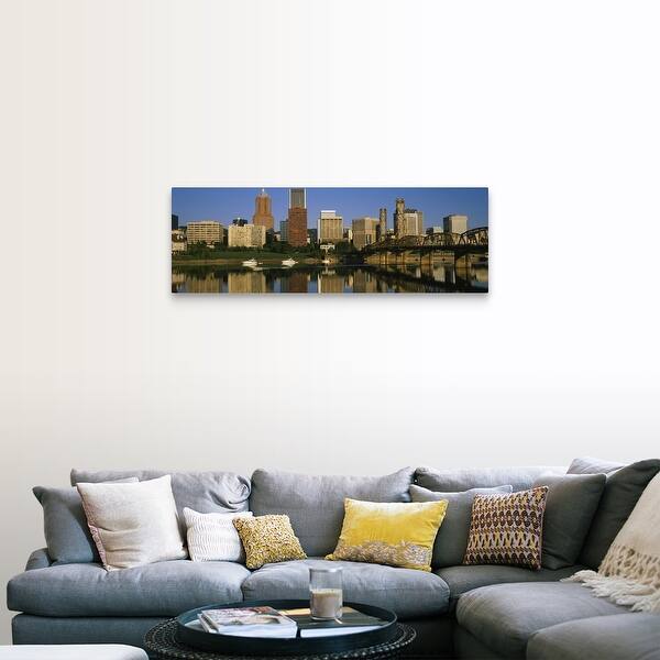 Shop Buildings At The Waterfront Portland Oregon Canvas Wall Art Overstock 16887610