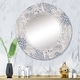 preview thumbnail 10 of 9, Designart 'Vintage Blue Farmhouse Flower V' Printed Patterned Wall Mirror 32in.x32in.