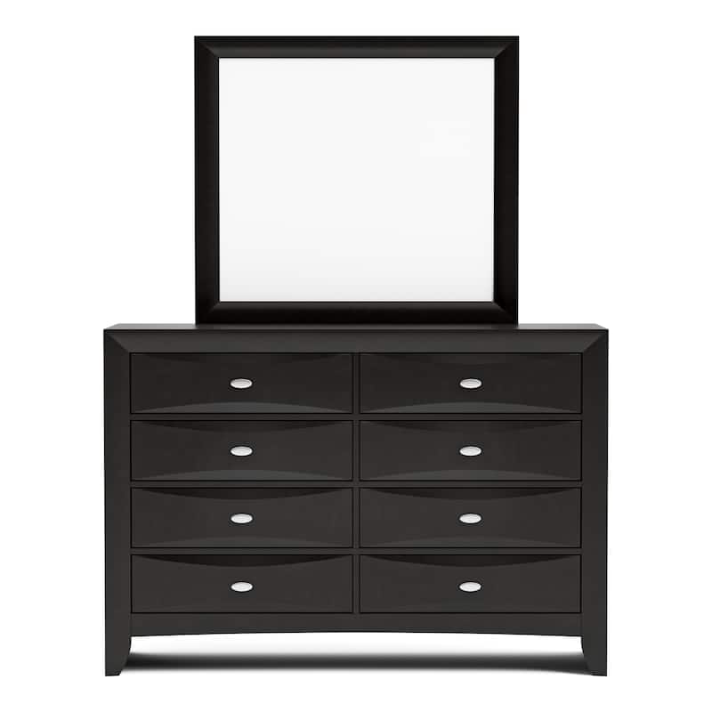 Furniture of America Brent Traditional 2-Piece 8-Drawer Dresser and Mirror Set