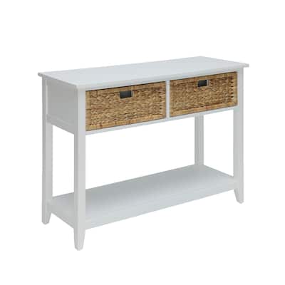 Wooden Accent Table with Storage Space